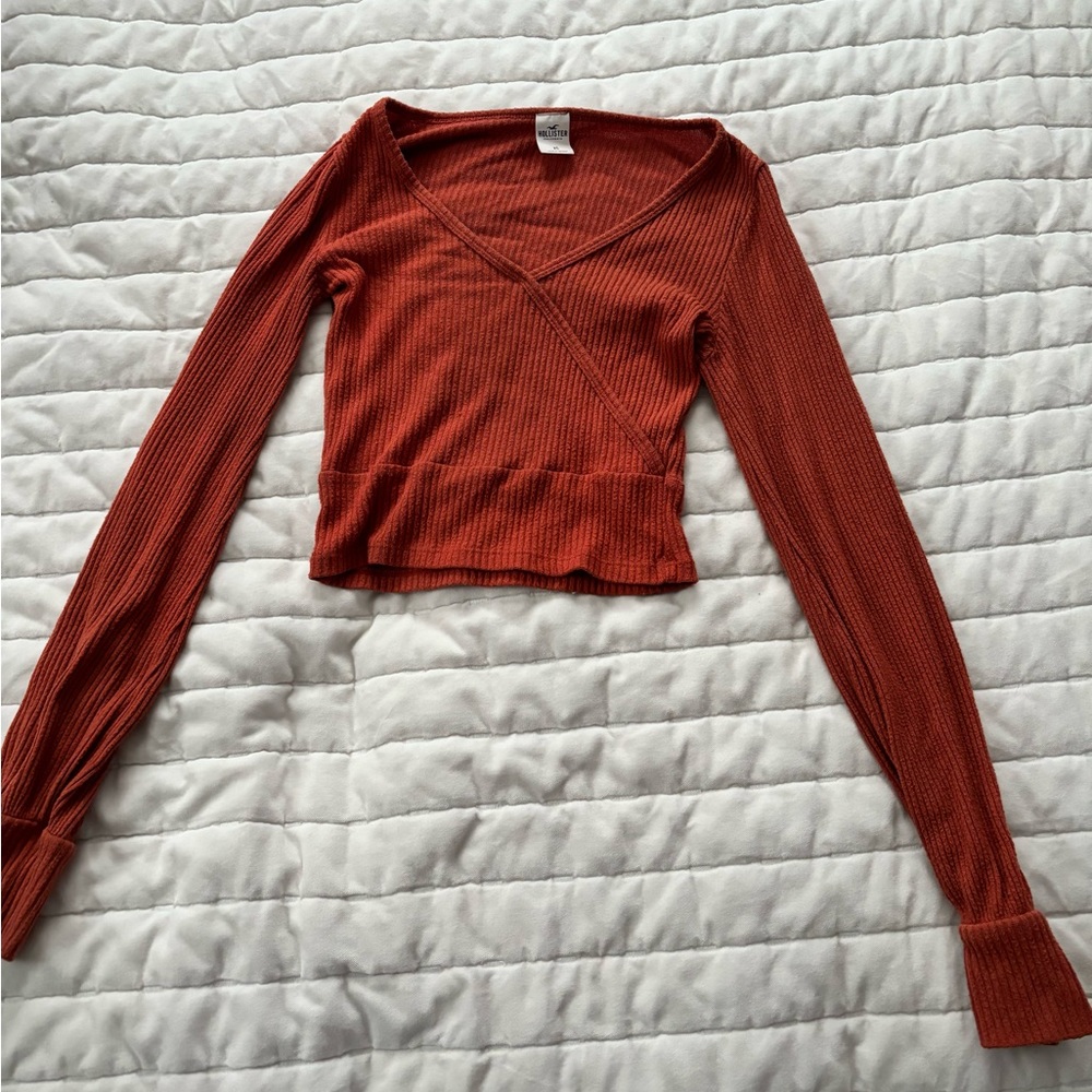 Hollister Long Sleeve Wrap Top